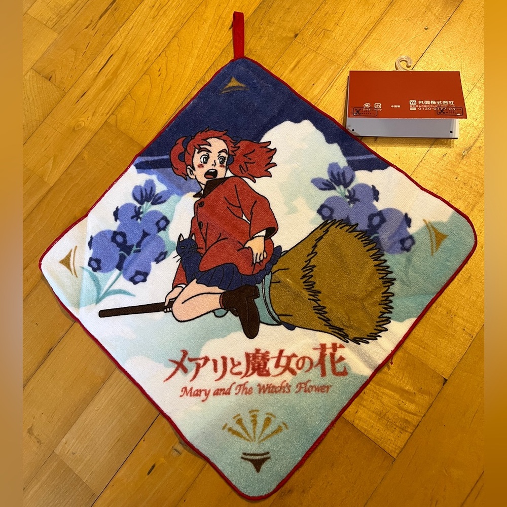 MARY & THE WITCH’s FLOWER Face Cloth Towel Manga Anime Kawaii Ghibli Kiki Japan